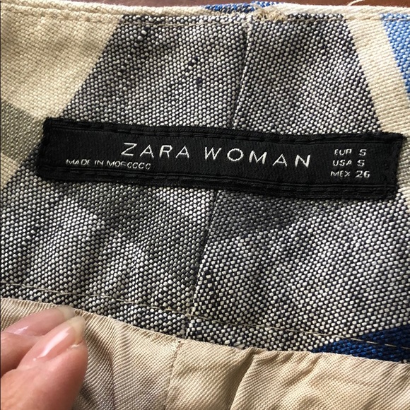 Zara plaid linen skirt - Picture 3 of 4